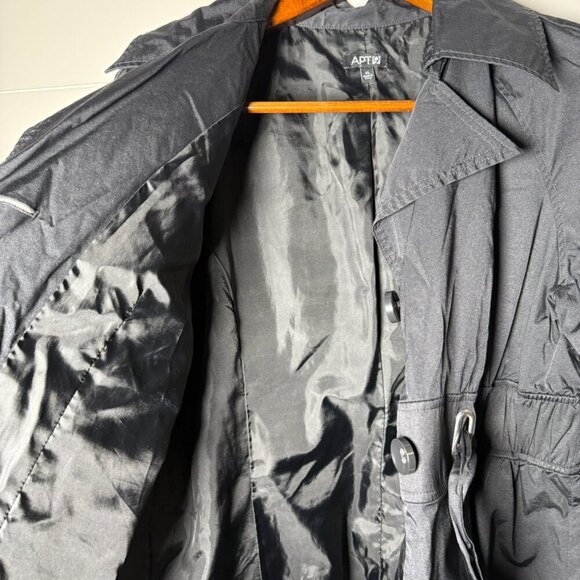 No Average Black Jacket- Apt 9 -Belt, Great Buttons, XL- NWOT - Picture 9 of 13